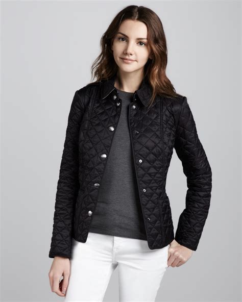 burberry quilted jacket women black